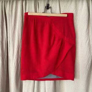 Leifsdottir Anthropologie Red Tulip Lined Mini Skirt Size 8